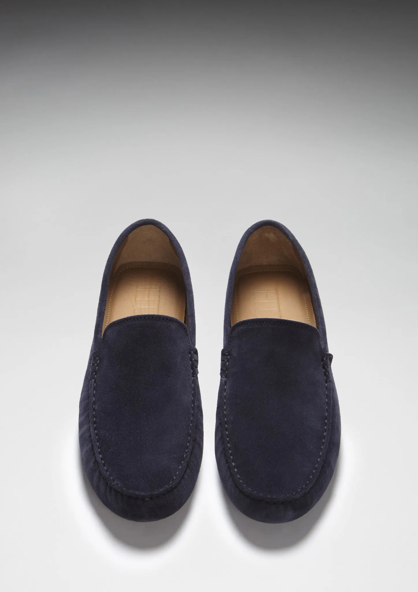 Driving Loafers, navy blue suede