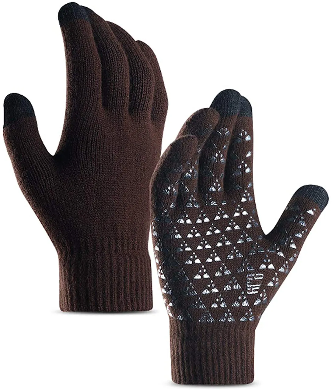 DZRZVD Winter Warm Touchscreen Gloves for Women Men Knit Wool Lined Texting