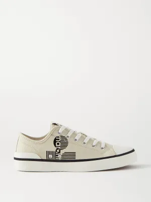 Ecru Binkoo logo-print canvas sneakers