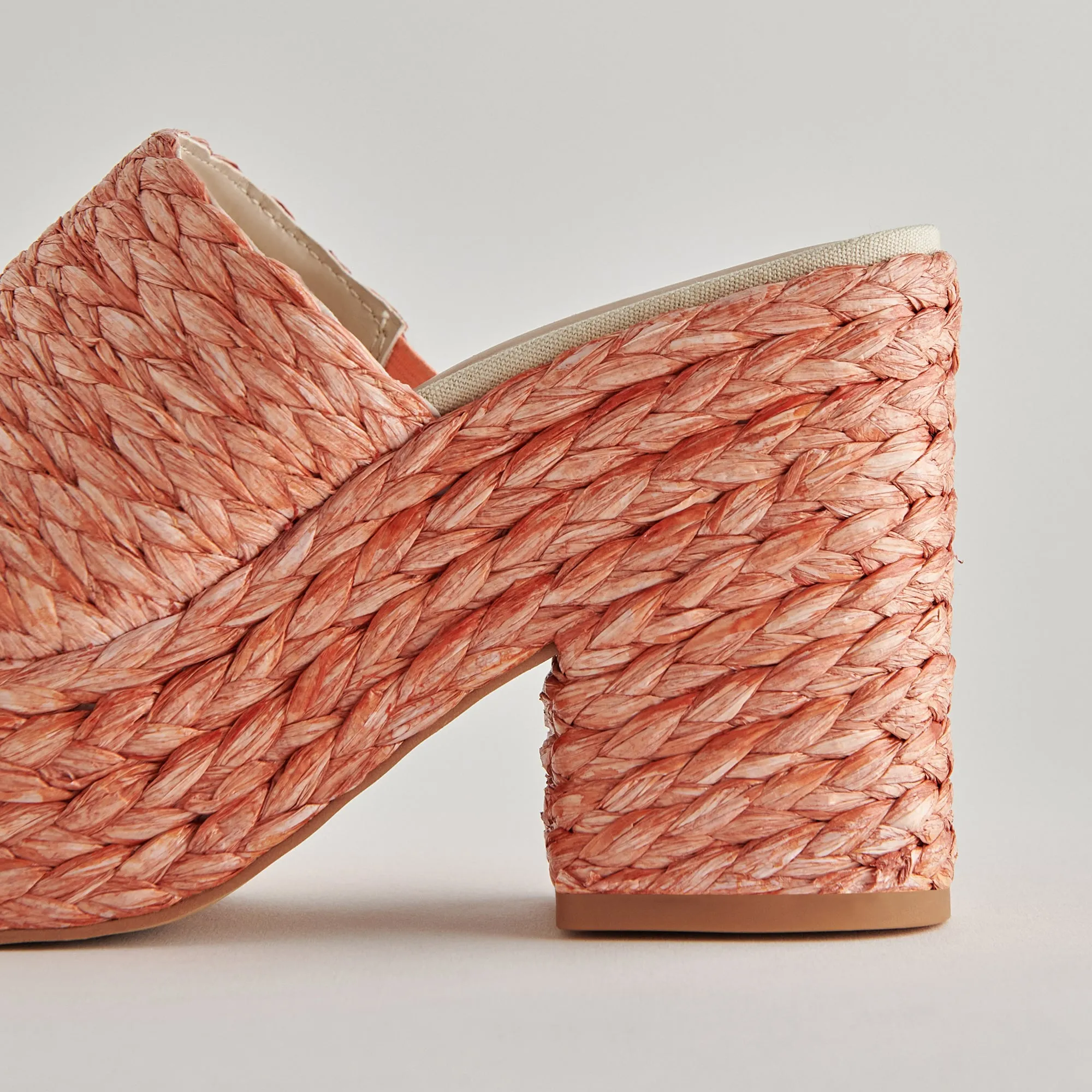 ELORA HEELS ORANGE RAFFIA