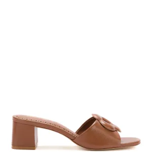 Flora Mule In Caramel Leather