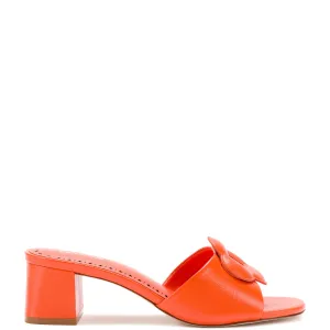 Flora Mule In Orange Leather