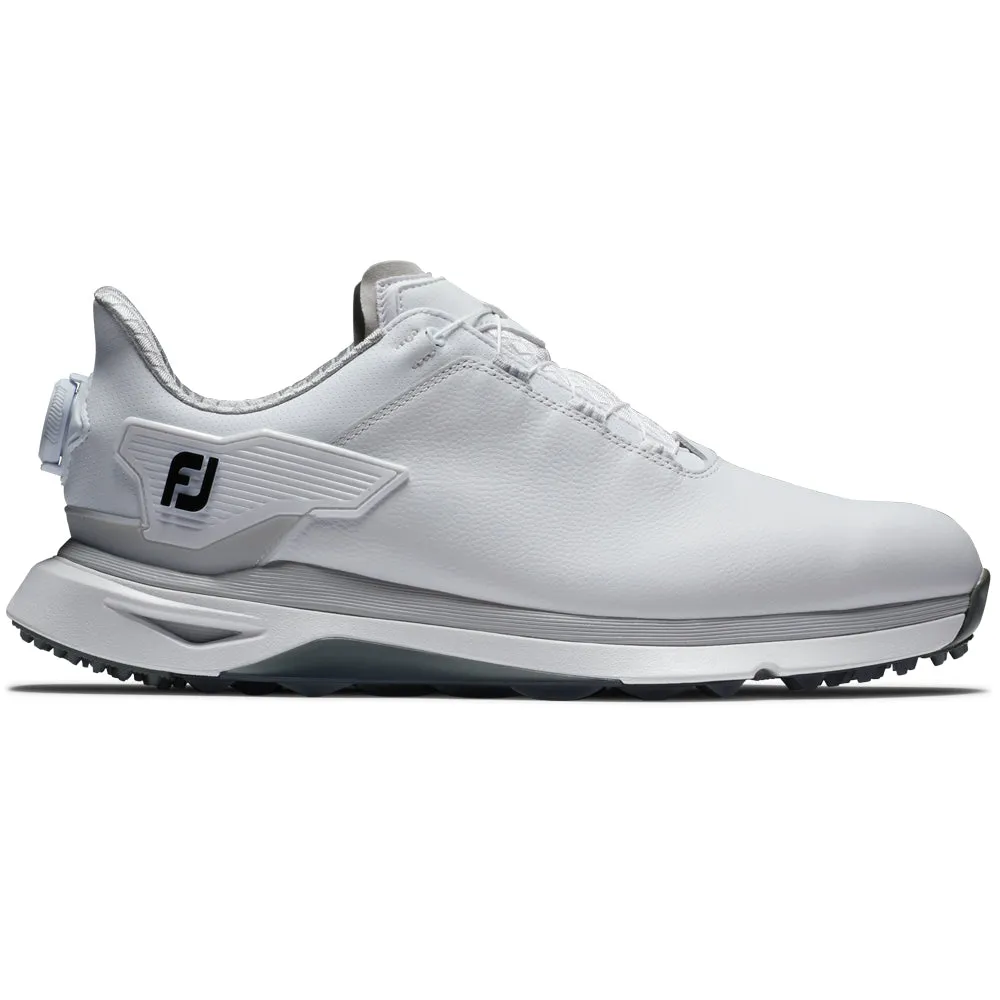 FootJoy Pro SLX BOA Spikeless Waterproof Shoes - White/White/Grey