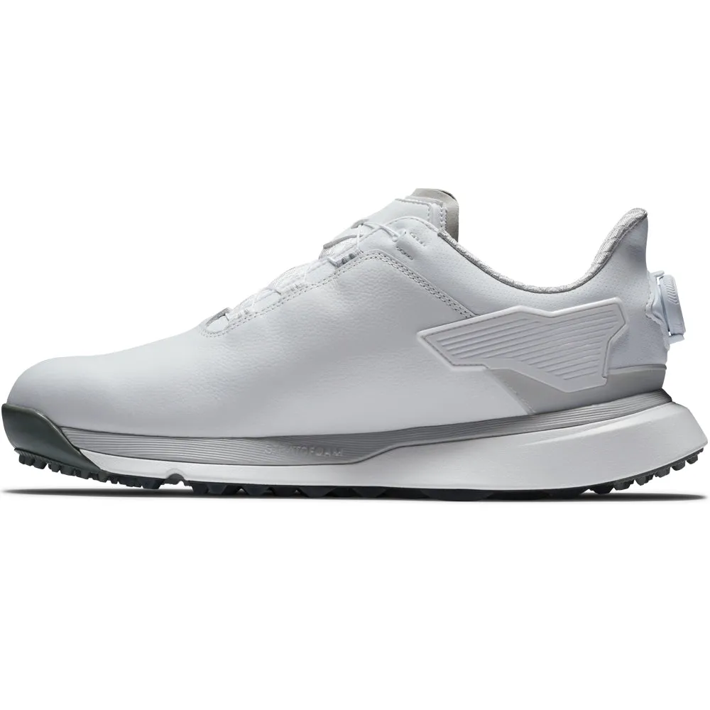 FootJoy Pro SLX BOA Spikeless Waterproof Shoes - White/White/Grey