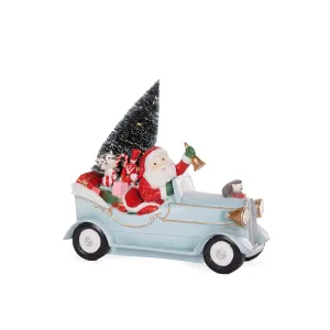 Frosty Santa Driving Car