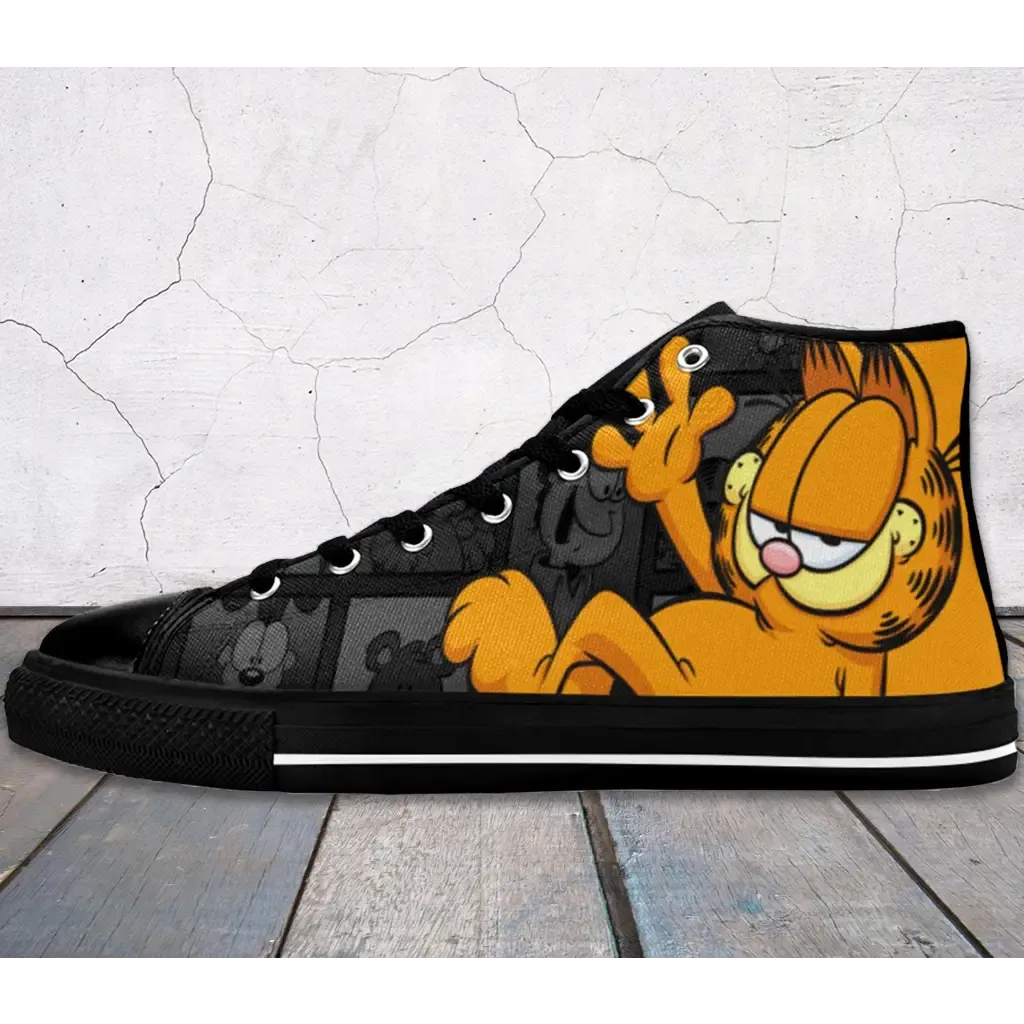 Garfield and Friends Shoes High Top Sneakers for Kids and Adults