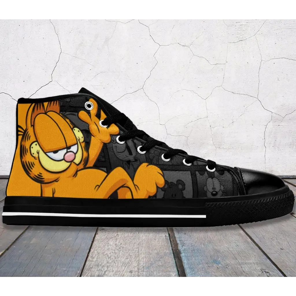 Garfield and Friends Shoes High Top Sneakers for Kids and Adults