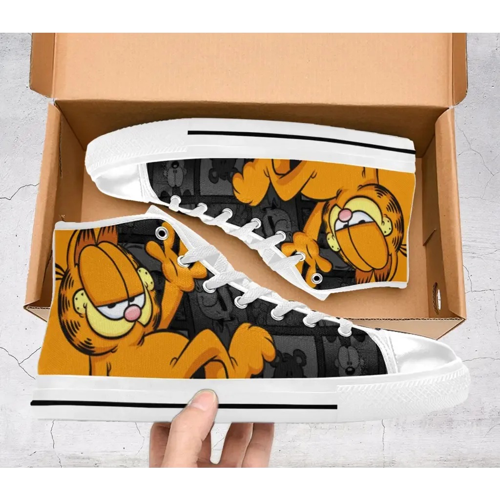 Garfield and Friends Shoes High Top Sneakers for Kids and Adults