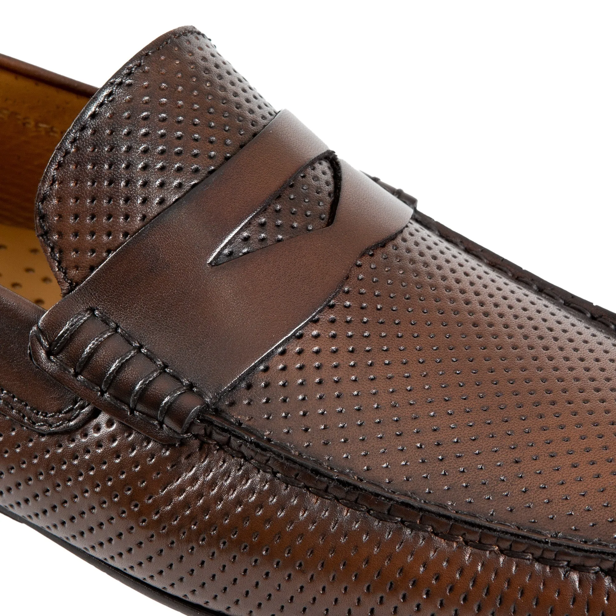 HENRY SARTORIAL Calf Driving Shoes with Leather Trim BROWN