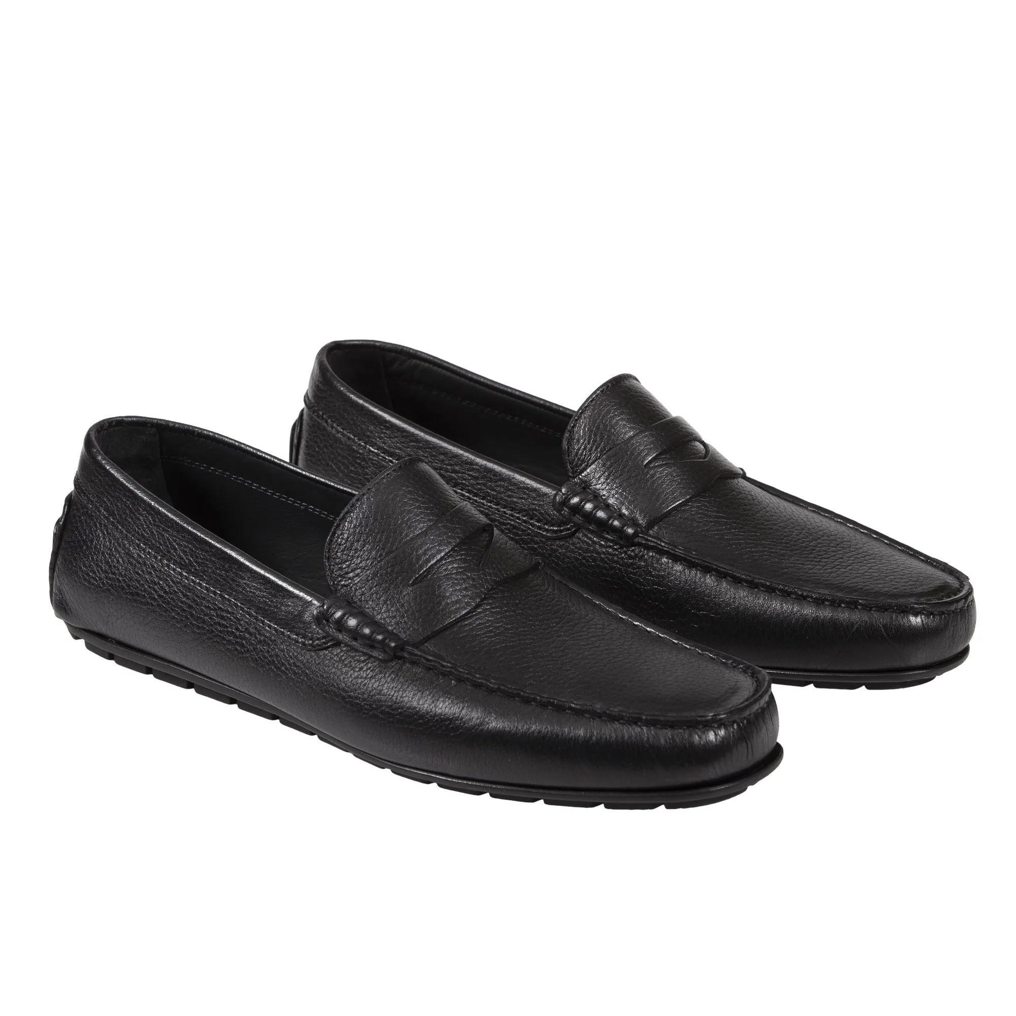 HENRY SARTORIAL Portsea Deerskin Driving Shoes BLACK