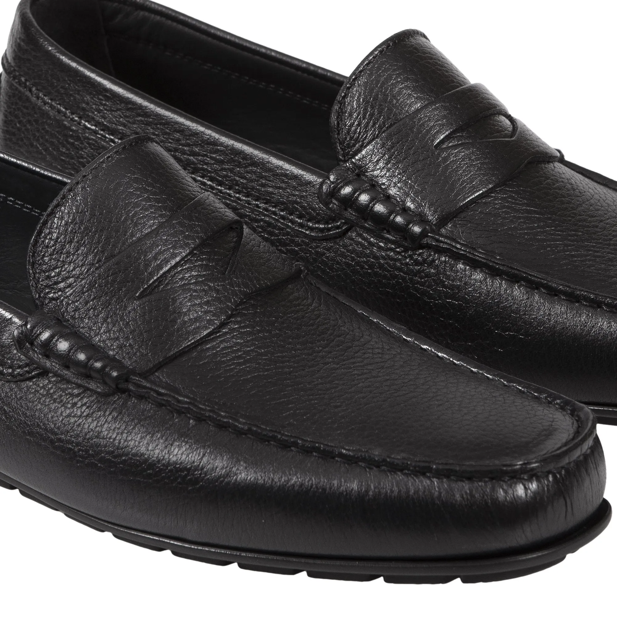 HENRY SARTORIAL Portsea Deerskin Driving Shoes BLACK