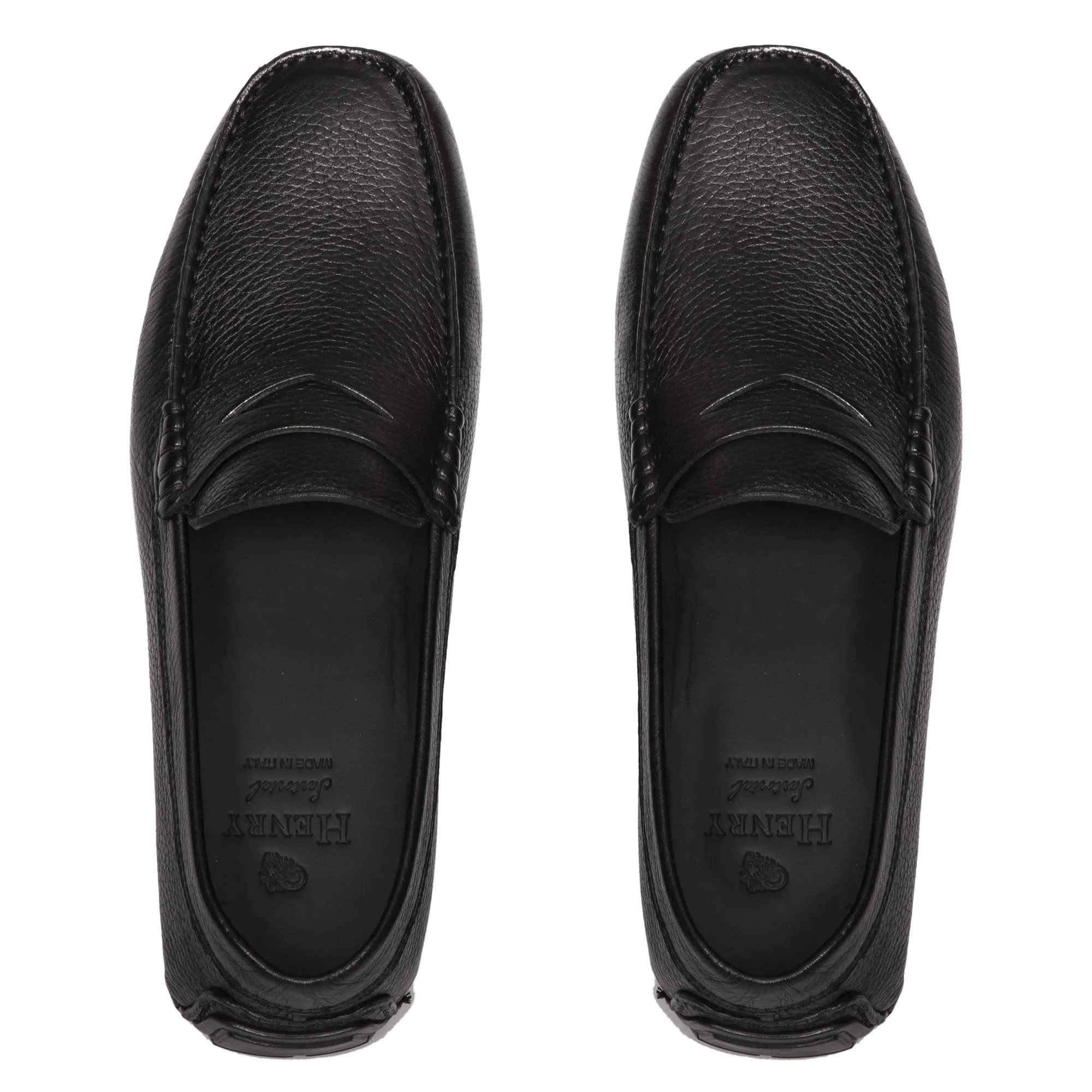 HENRY SARTORIAL Portsea Deerskin Driving Shoes BLACK