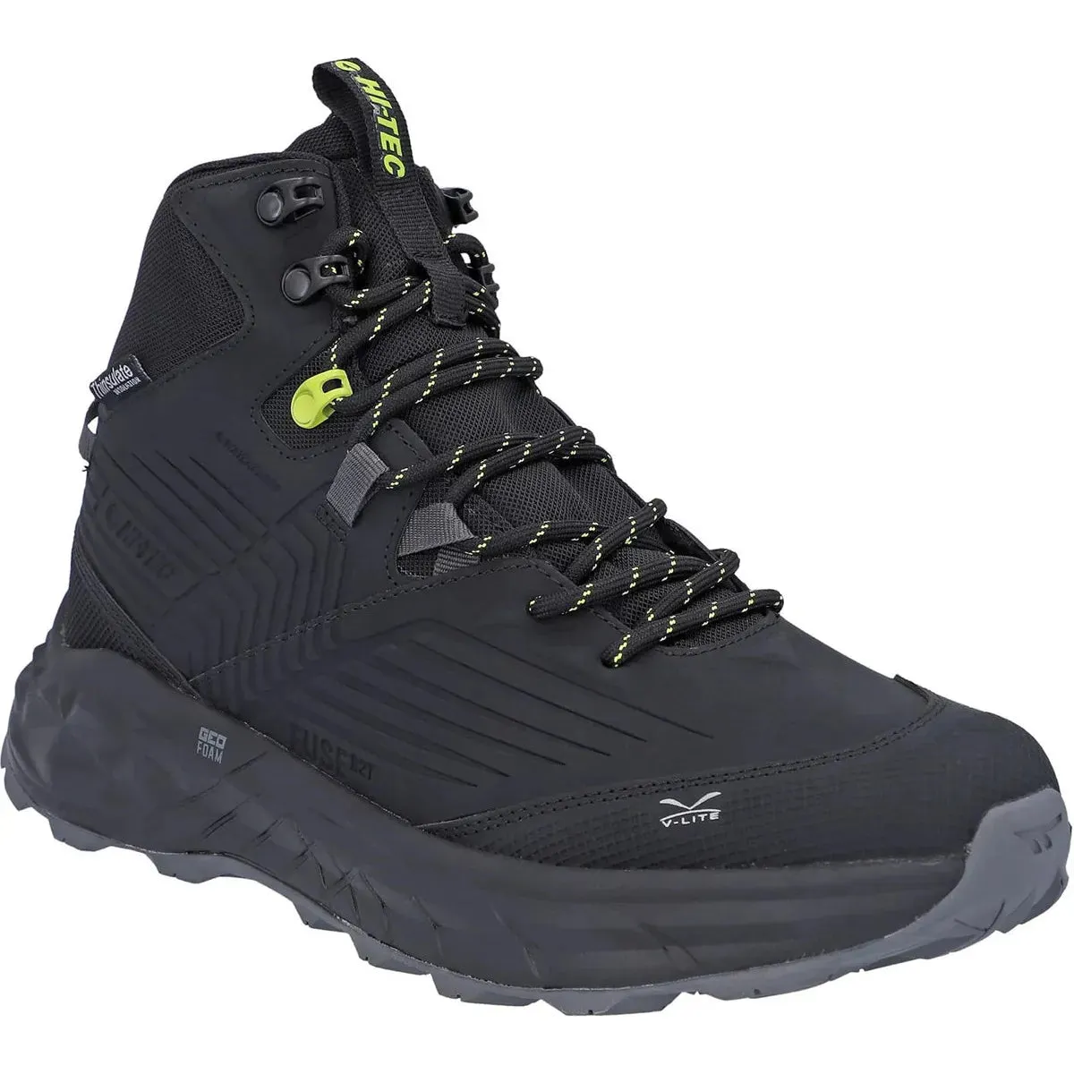 Hi-Tec 1070 Fuse Trek Mid Hiking Boots Mens - Black