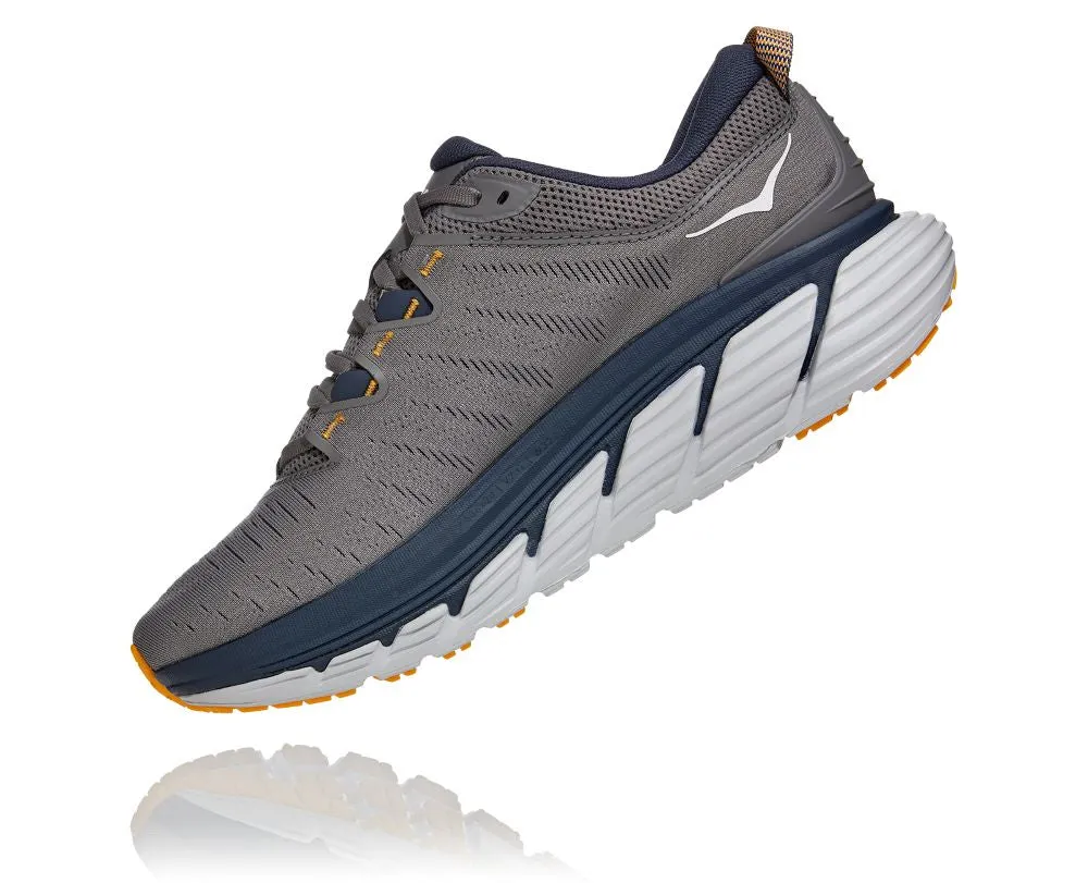 'HOKA' Men's Gaviota 3 - Charcoal Grey / Ombre Blue (Wide)