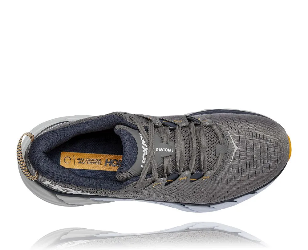 'HOKA' Men's Gaviota 3 - Charcoal Grey / Ombre Blue (Wide)