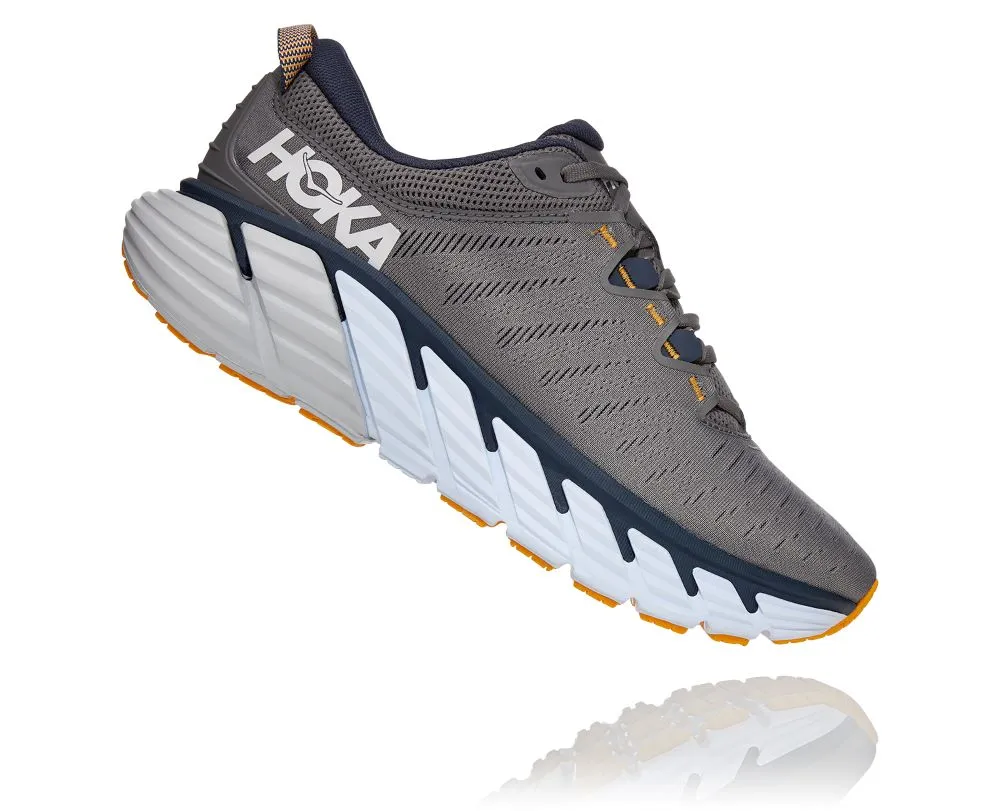 'HOKA' Men's Gaviota 3 - Charcoal Grey / Ombre Blue (Wide)