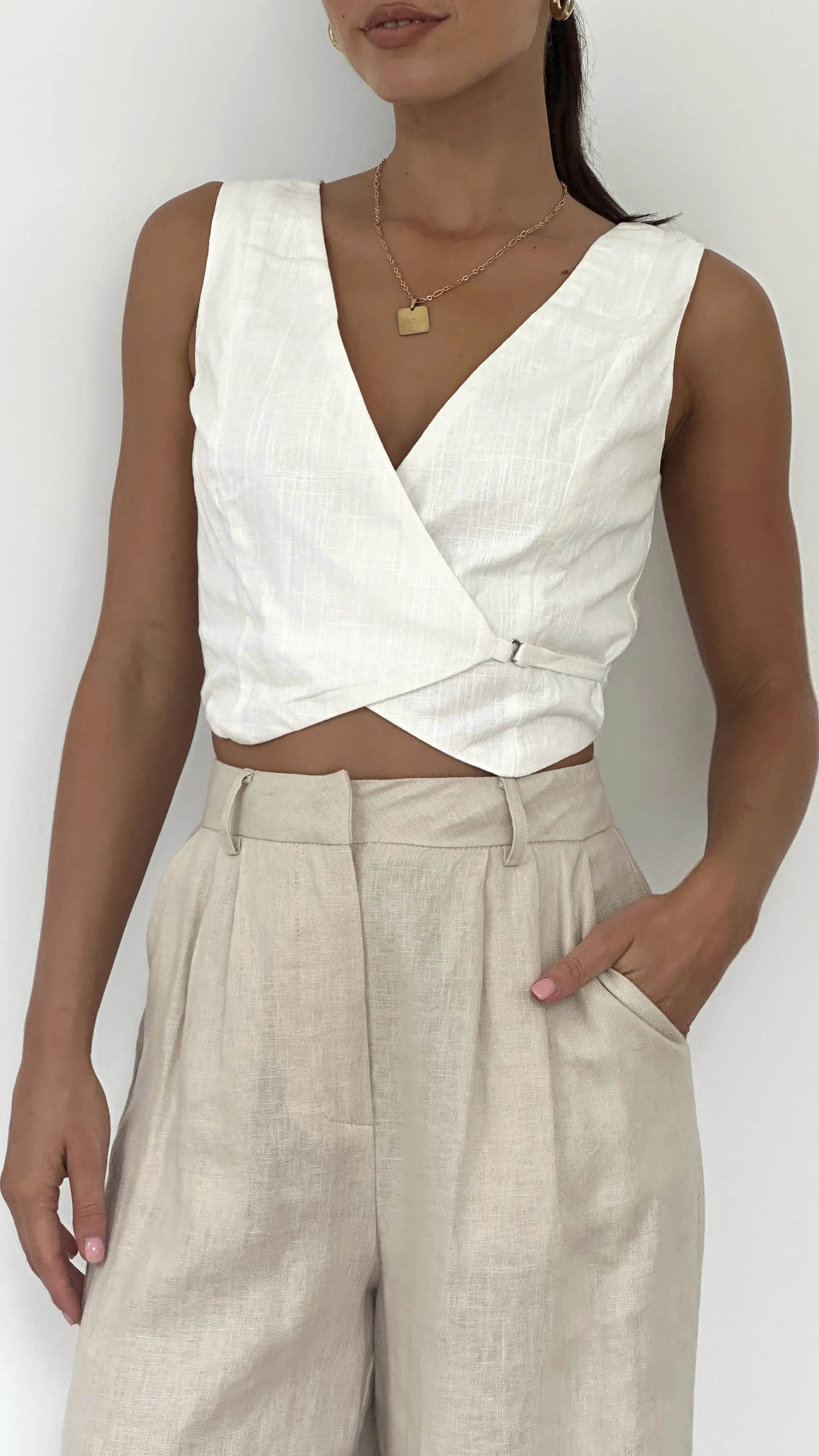 Ivy Vest - White