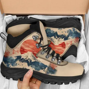 Japan Mountain Fuji Watercolor Women's Alpine Boots