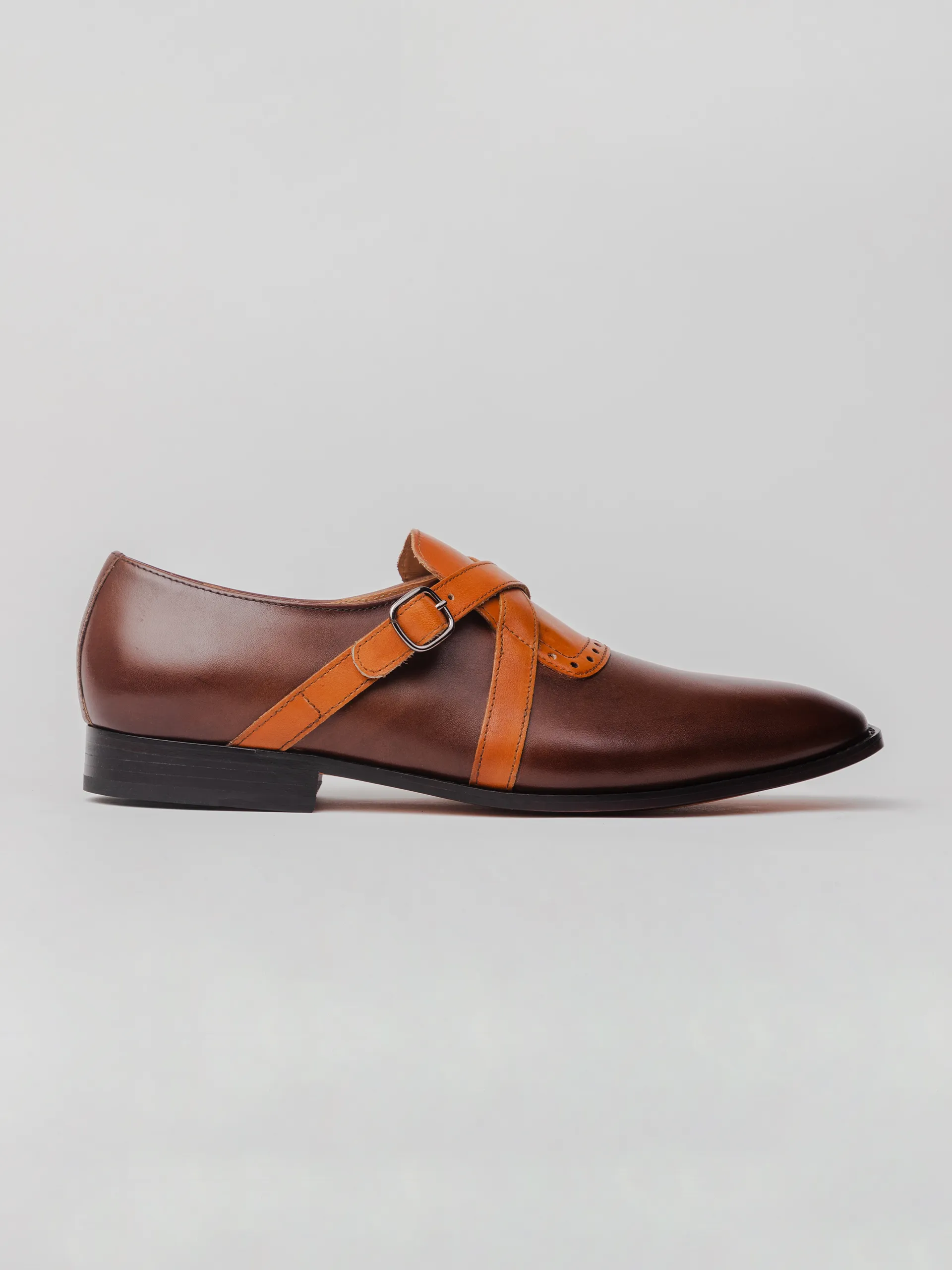 Jayden Single  Monk-strap - Tan/Brown