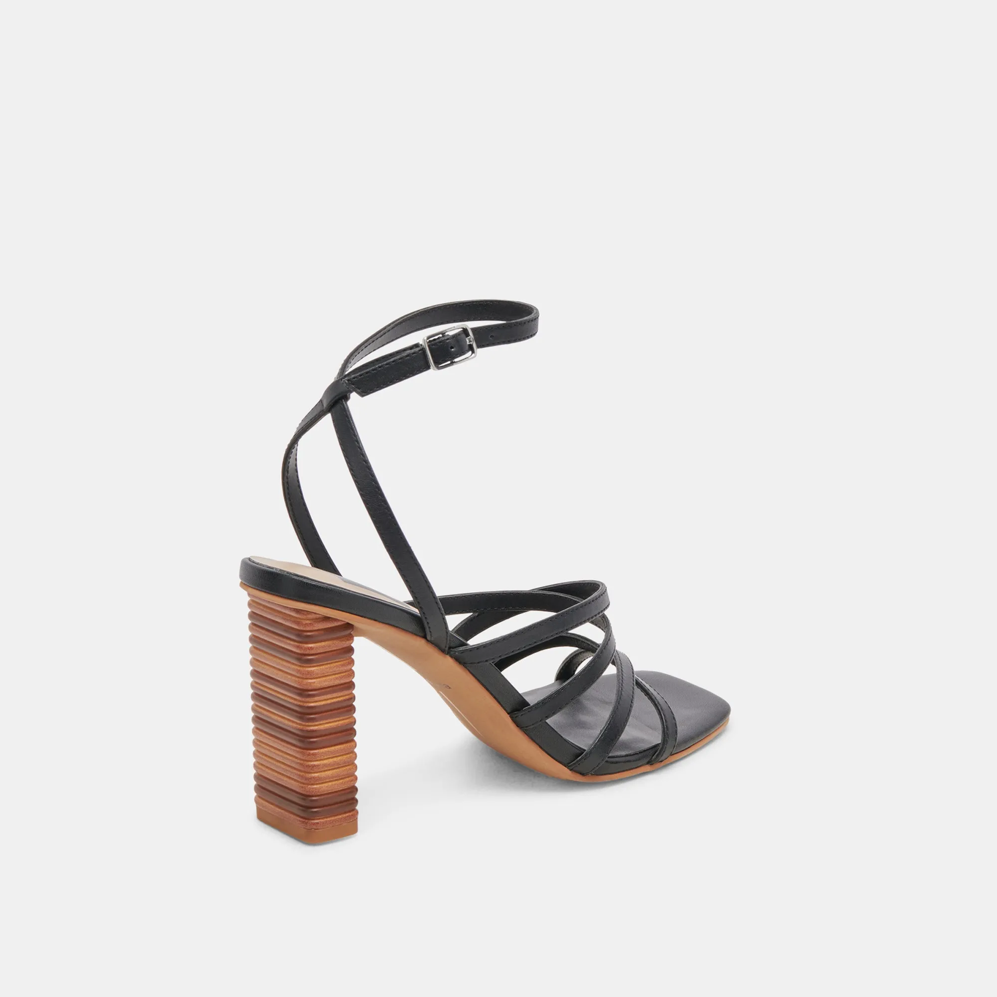 JENKO HEELS BLACK LEATHER