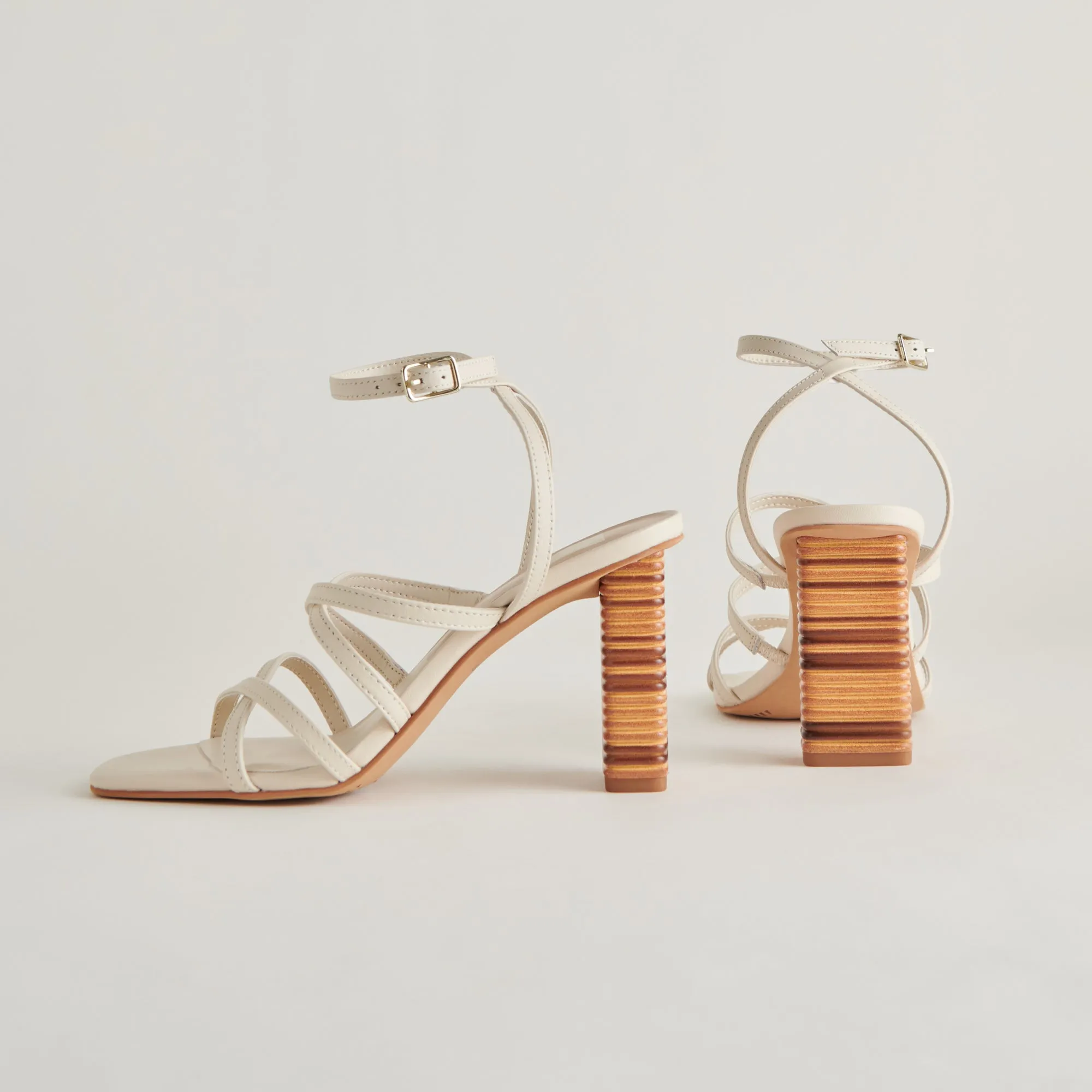 JENKO HEELS IVORY LEATHER