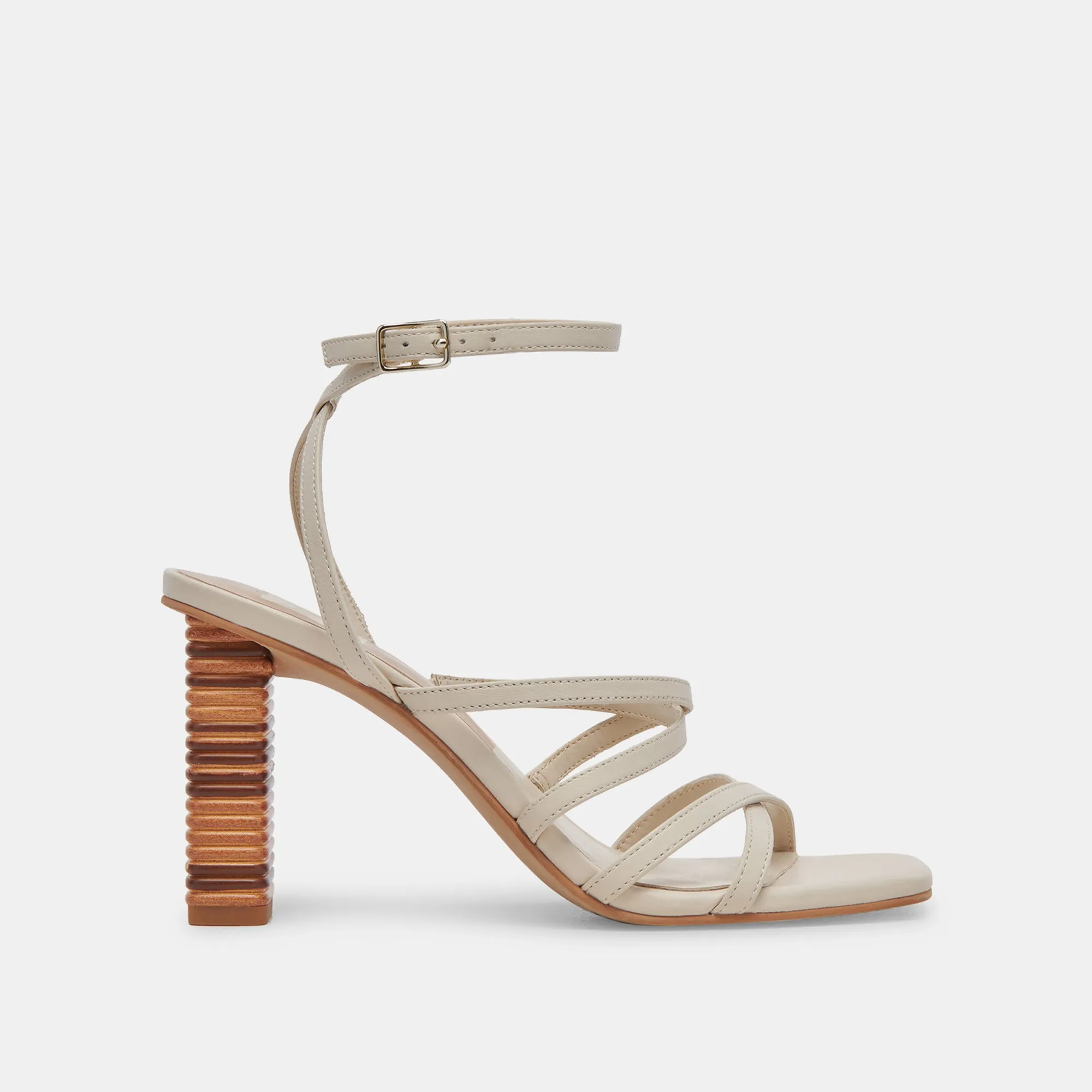 JENKO HEELS IVORY LEATHER