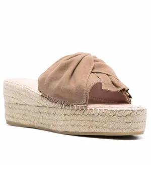 Knot Platform Espadrille in Taupe