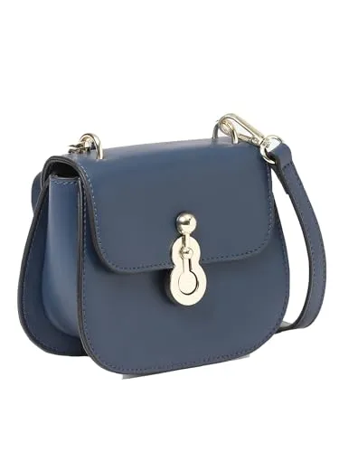 Label RITU KUMAR Blue Structured Sling Bag