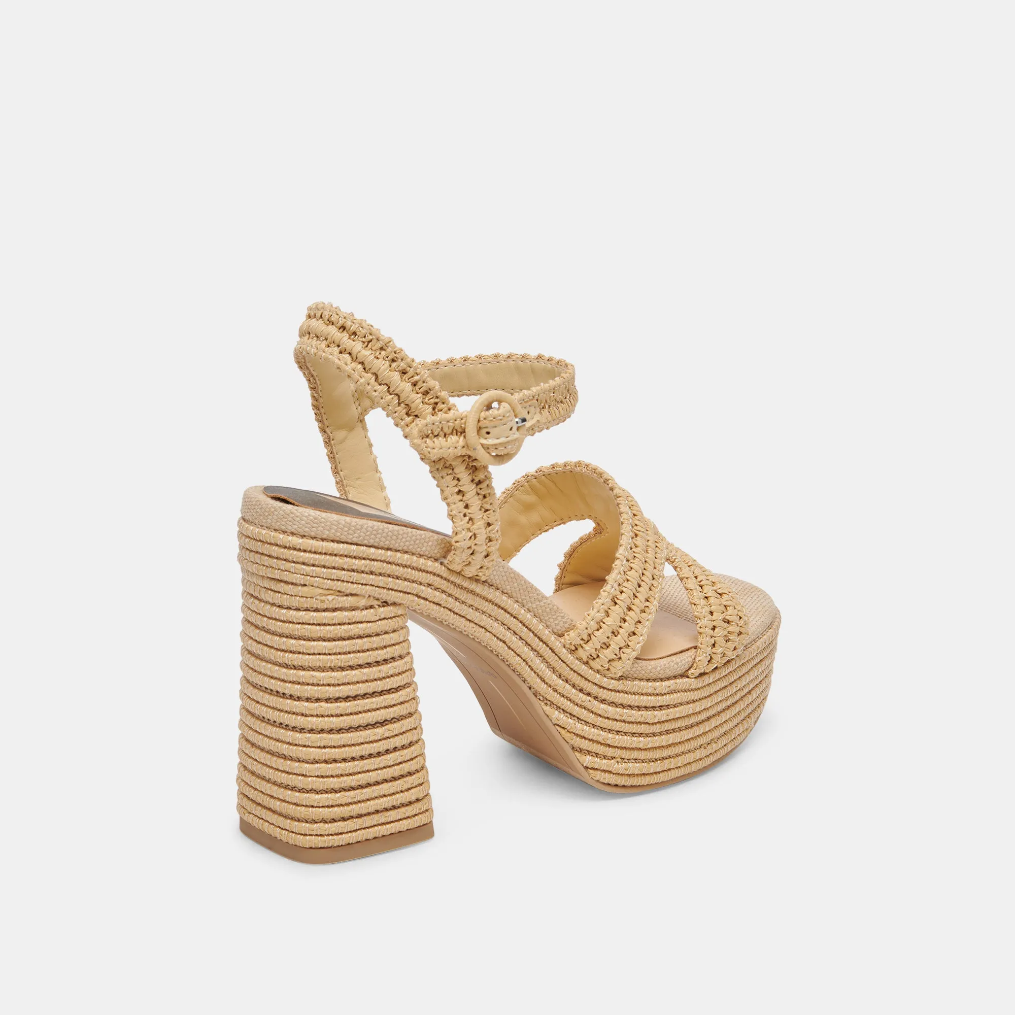 LACYE HEELS NATURAL WOVEN