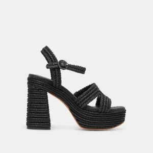 LACYE HEELS ONYX WOVEN