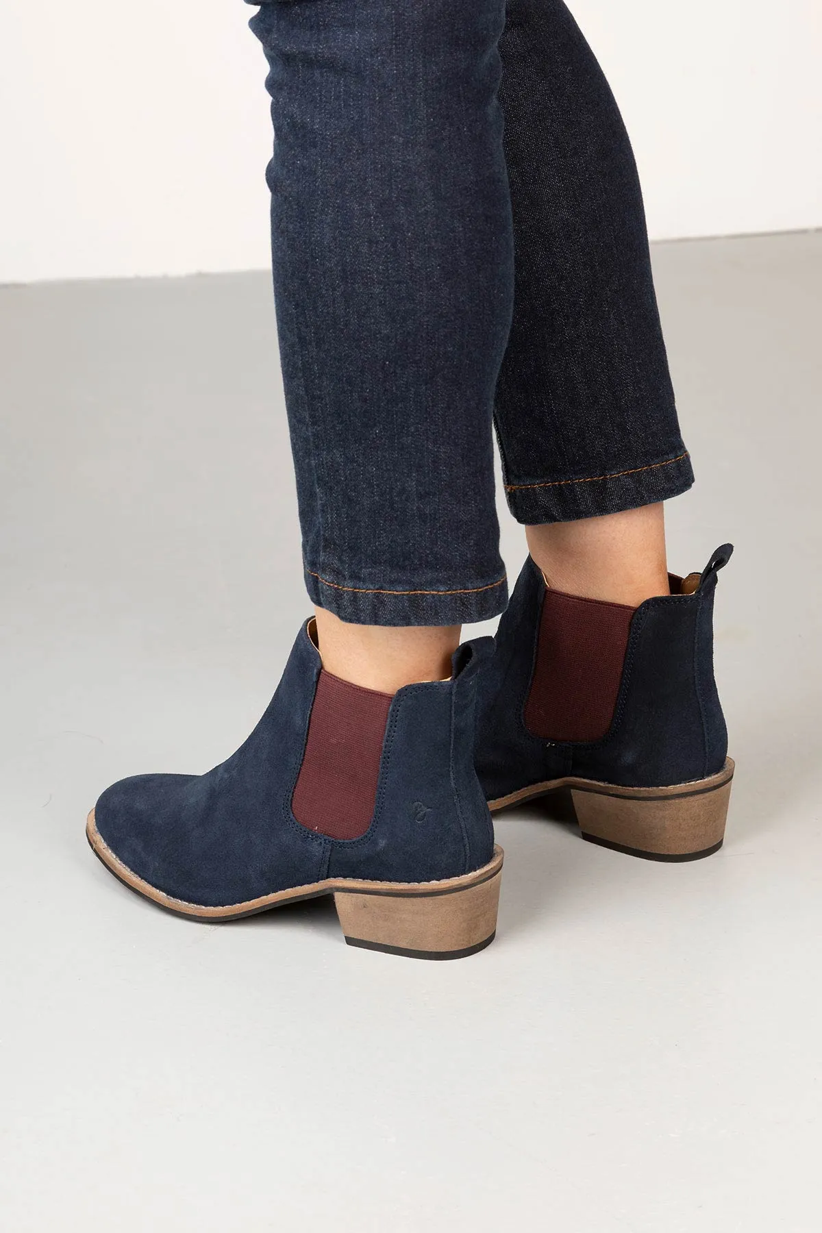 Ladies Suede Chelsea Boots with Heel -  Kirby II