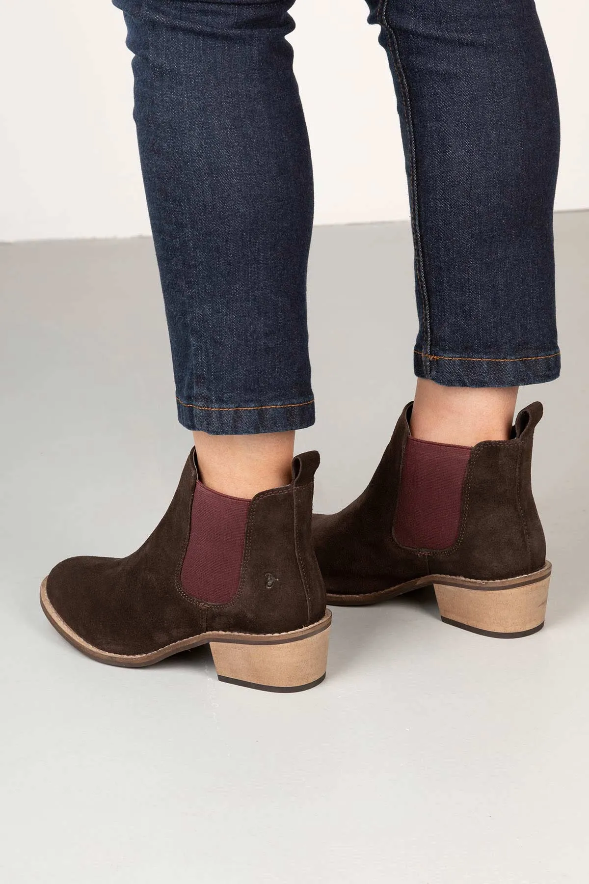 Ladies Suede Chelsea Boots with Heel -  Kirby II