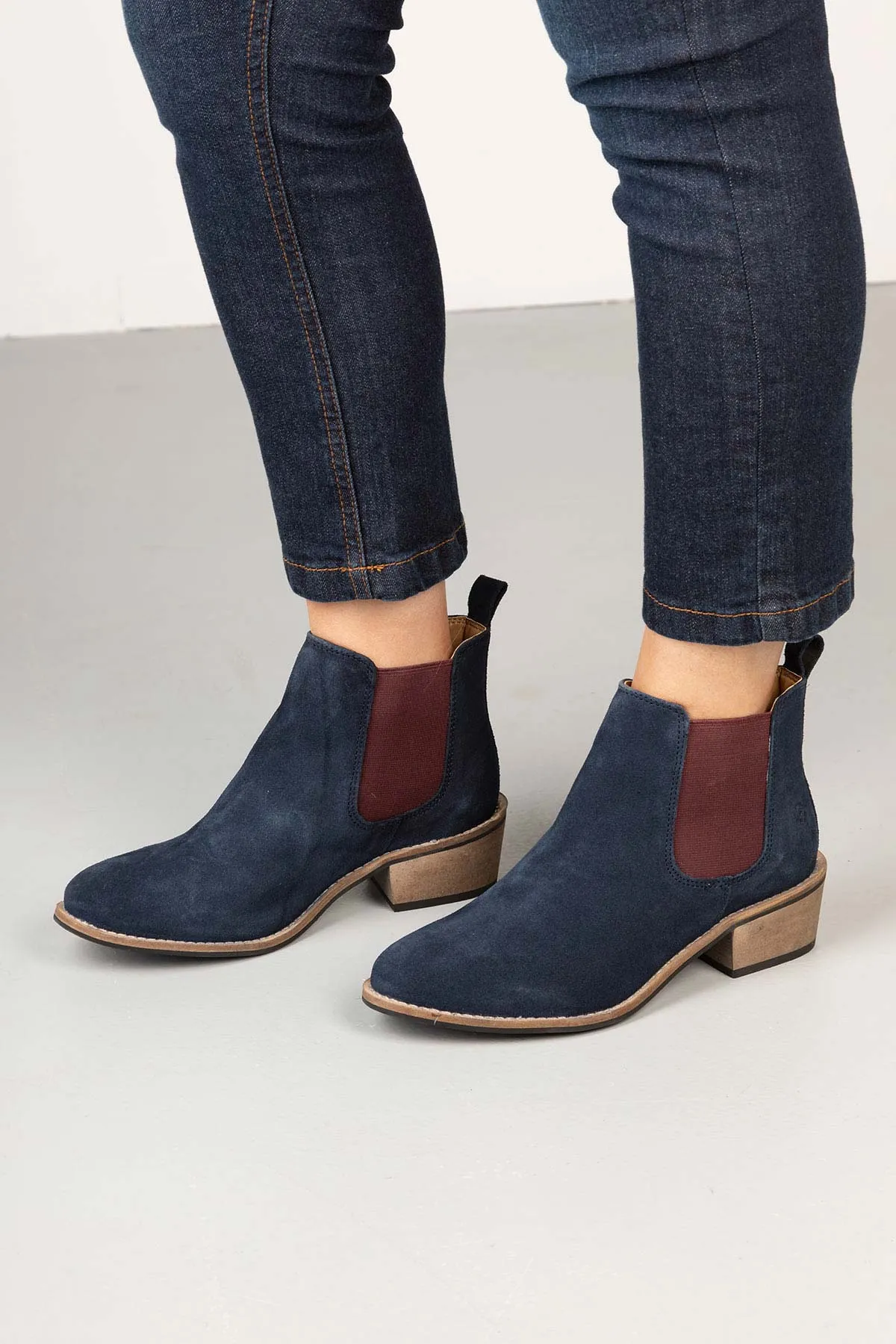 Ladies Suede Chelsea Boots with Heel -  Kirby II