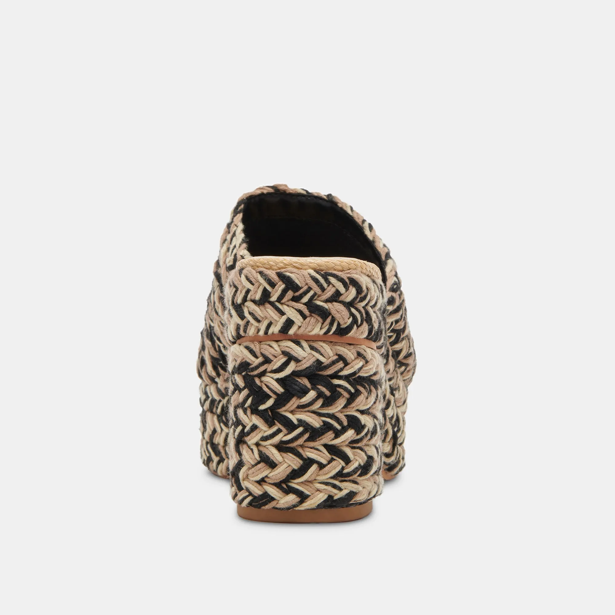 LADY HEELS BLACK MULTI WOVEN