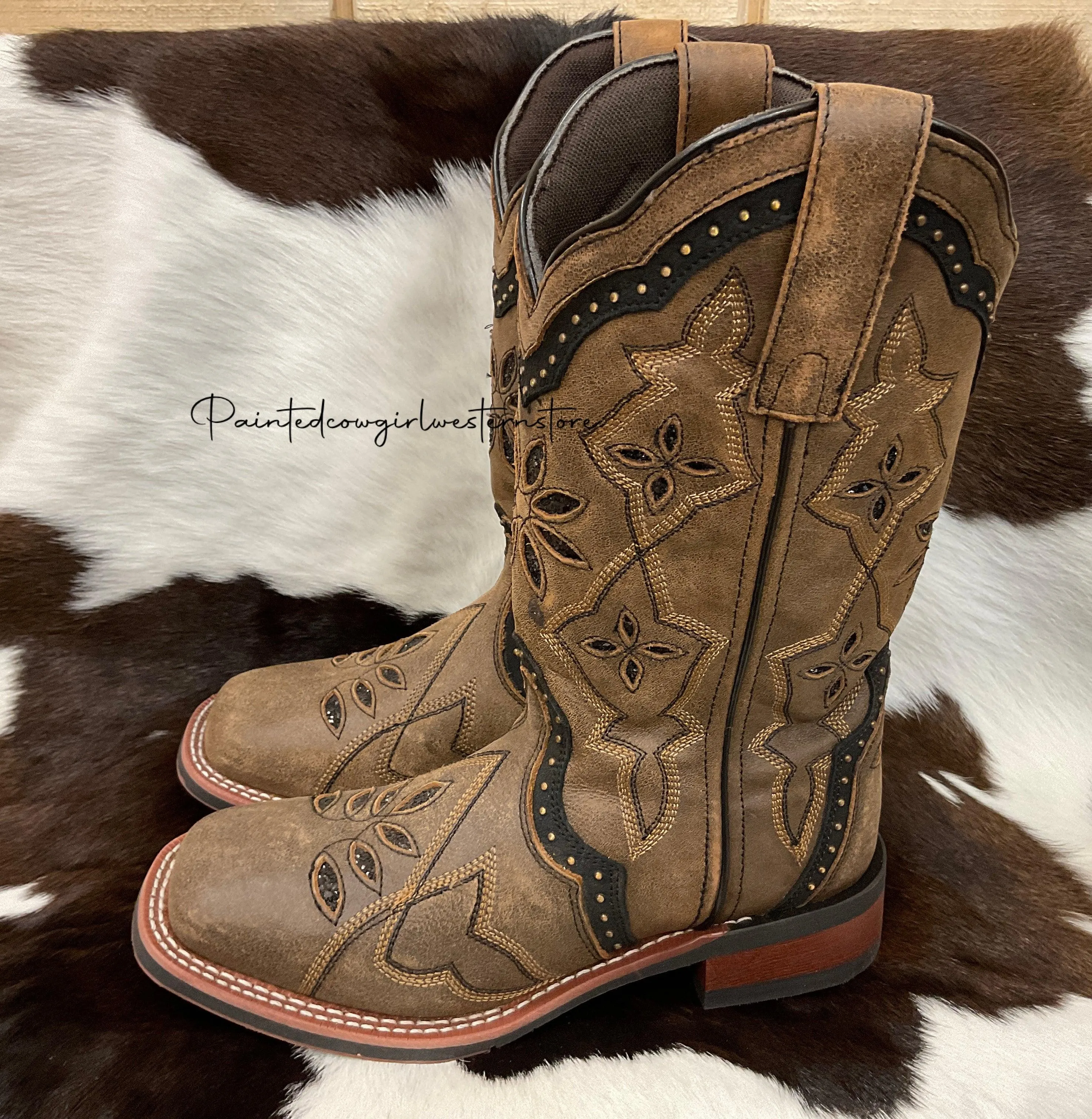 Laredo Women's Bouquet Square Toe Cowgirl Boots 5844