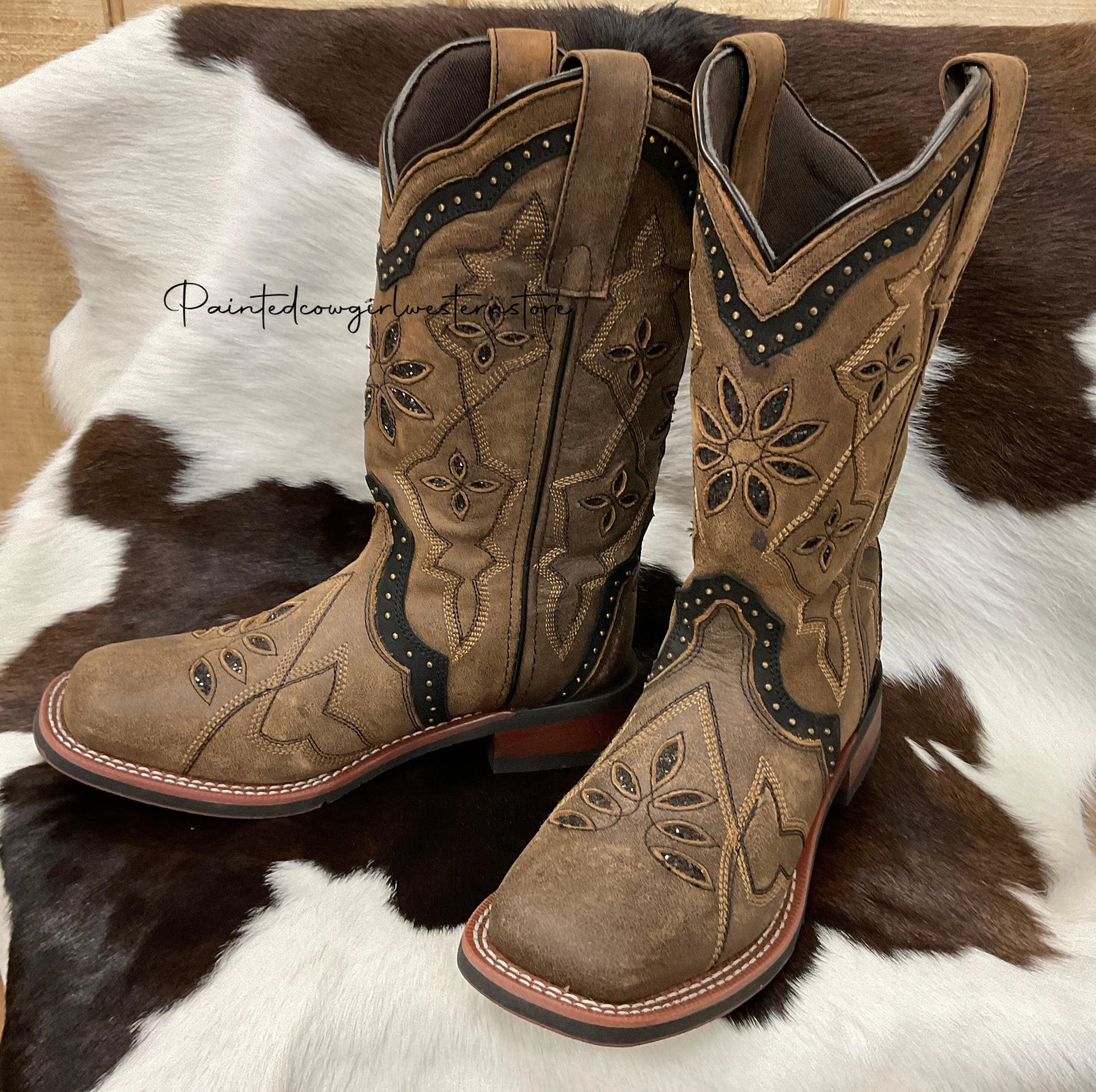 Laredo Women's Bouquet Square Toe Cowgirl Boots 5844