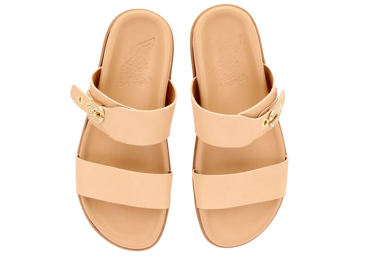 Latria Slip On Buckle Sandals Natural