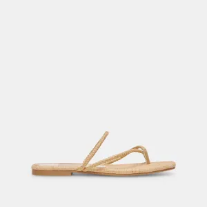 LEANNA SANDALS LT NATURAL RAFFIA