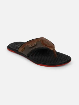 Leather Brown flipflops for men