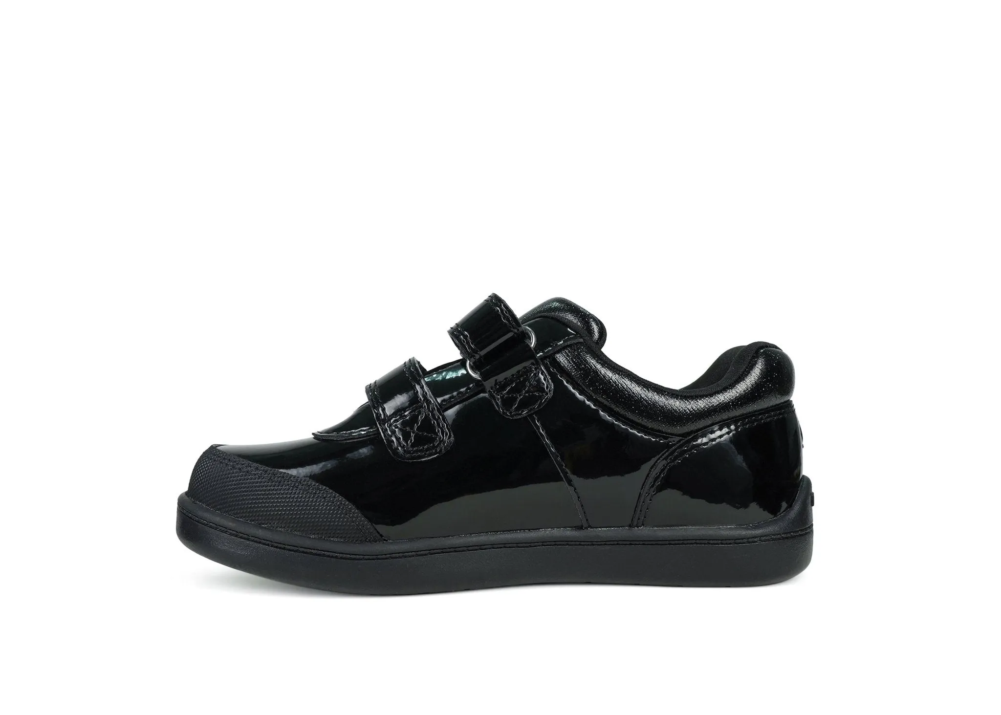 LIA - Patent Double Rip Tape Unicorn School Shoes