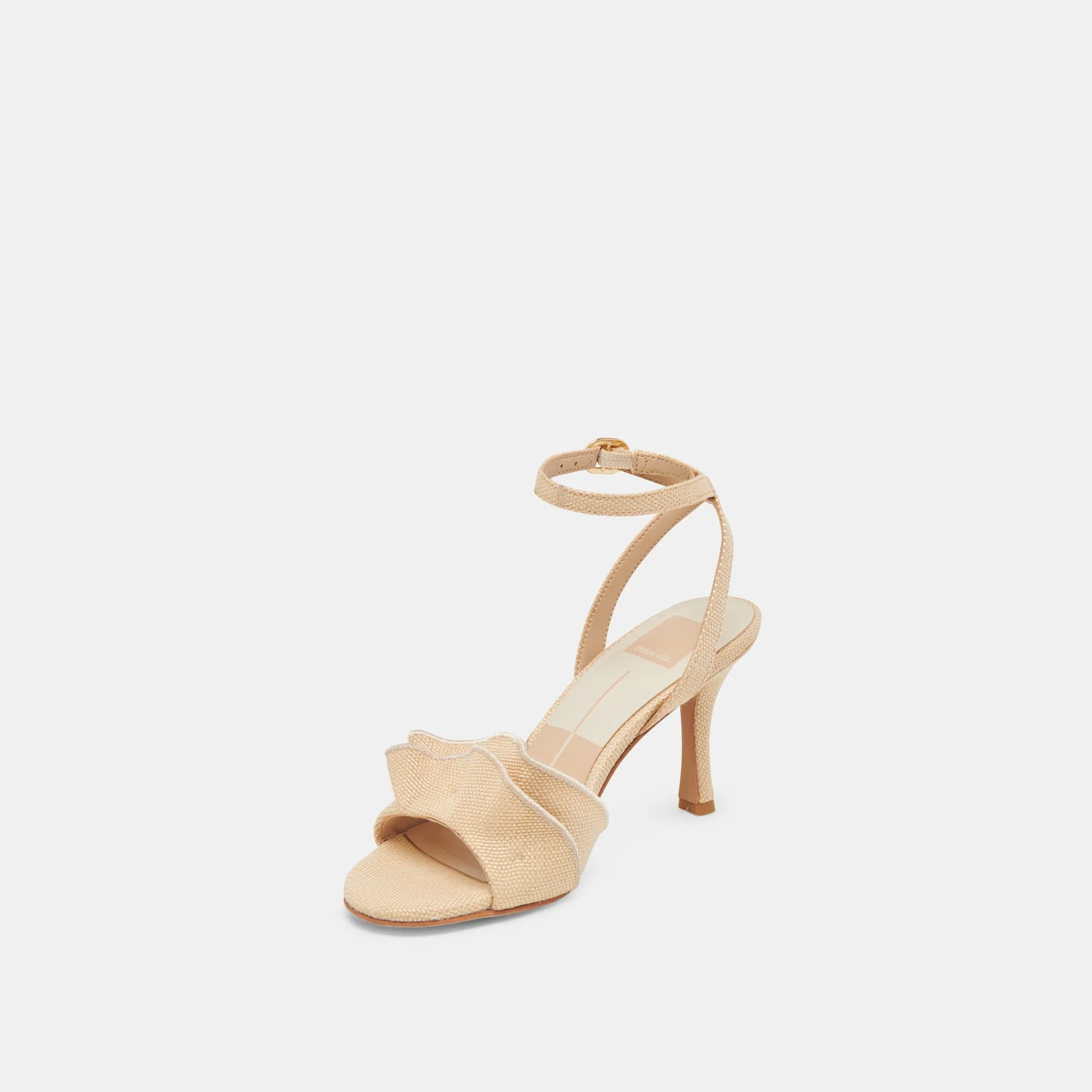 LUNETE HEELS LT NATURAL WOVEN RAFFIA