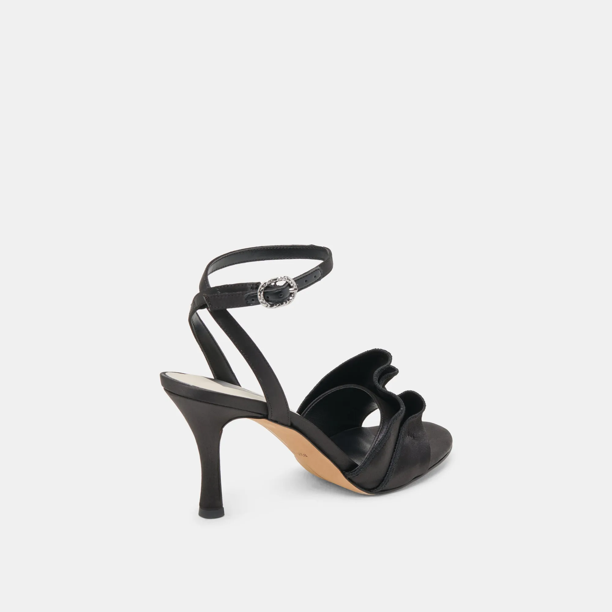 LUNETE HEELS ONYX SATIN