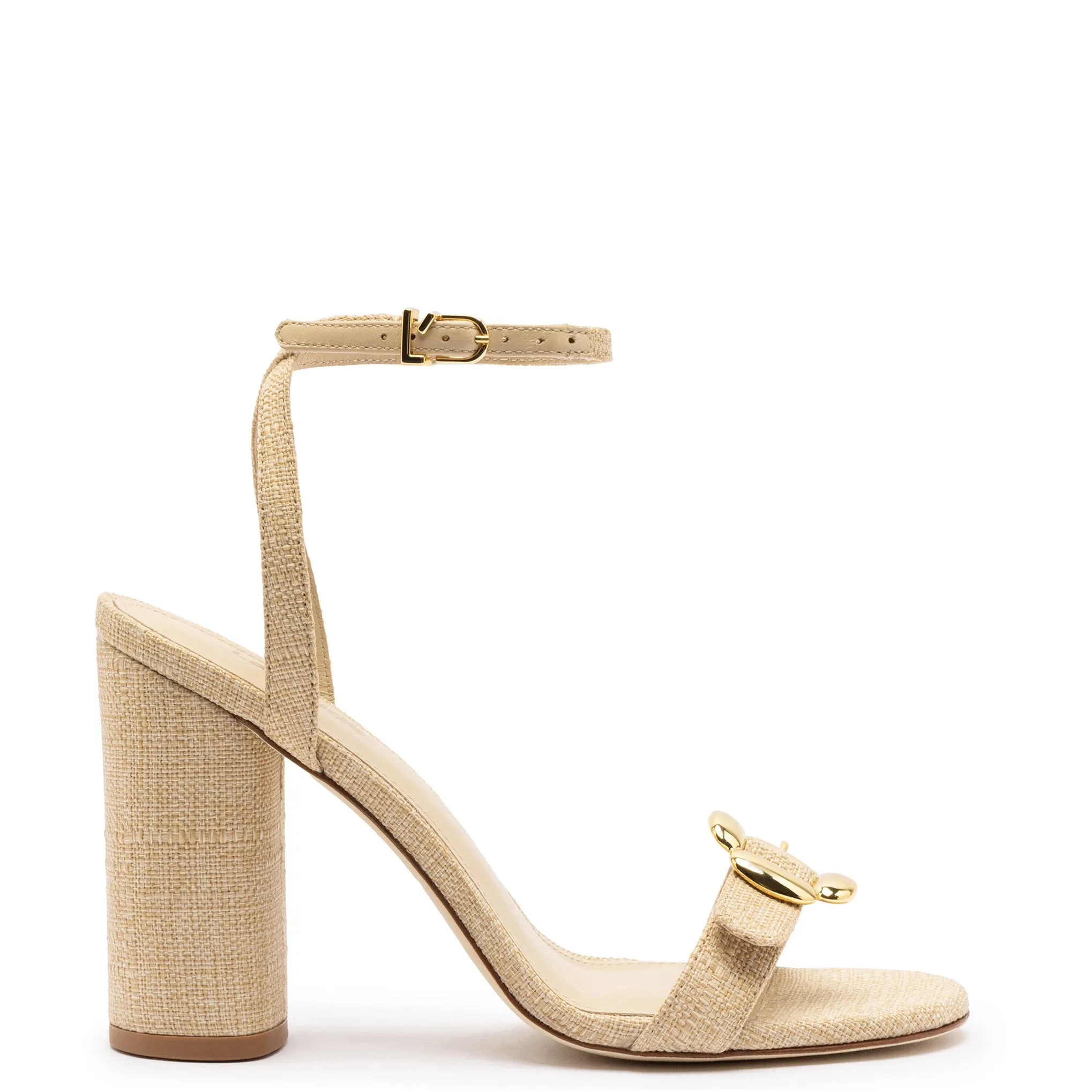 Maizie Sandal In Beige Raffia