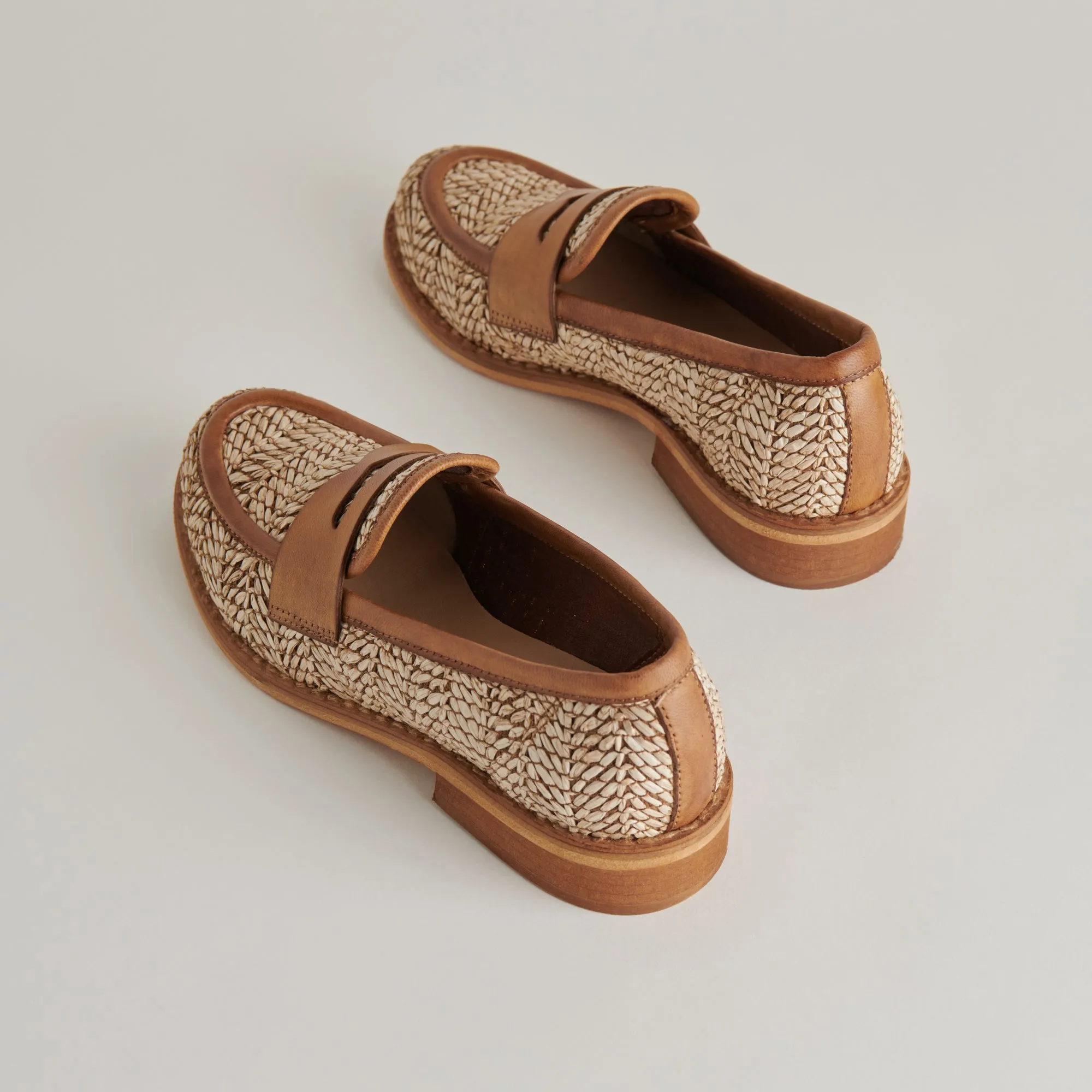 MARINA LOAFERS BROWN MULTI RAFFIA