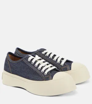 Marni canvas platform sneakers, blue