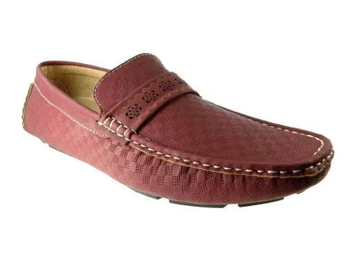 Men's Bogey Checker Design Slip On Driving Loafer Shoes