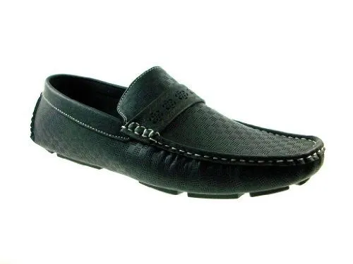 Men's Bogey Checker Design Slip On Driving Loafer Shoes