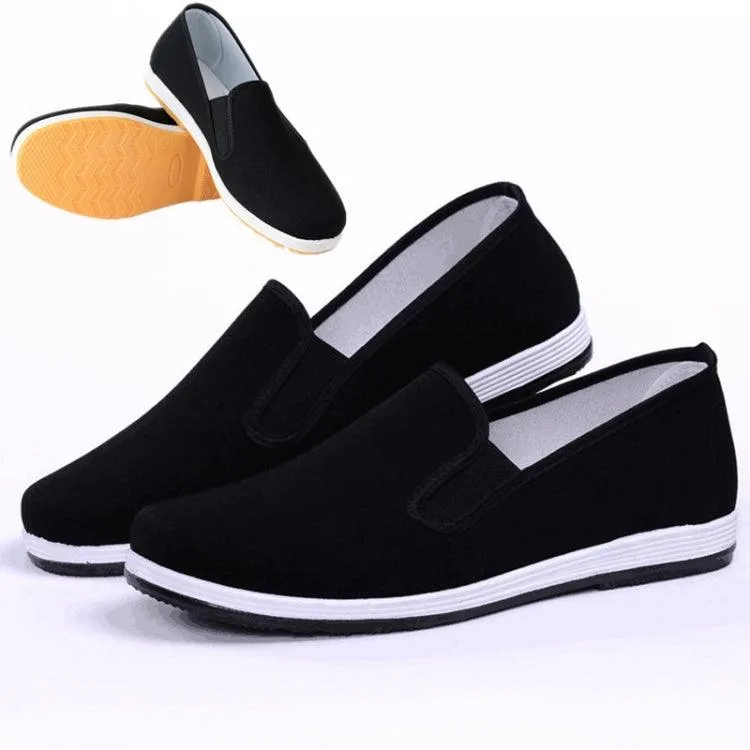 Men's Lightweight Slip-On Canvas Work Shoes for Spring and Summer - Breathable and Non-Slip Design