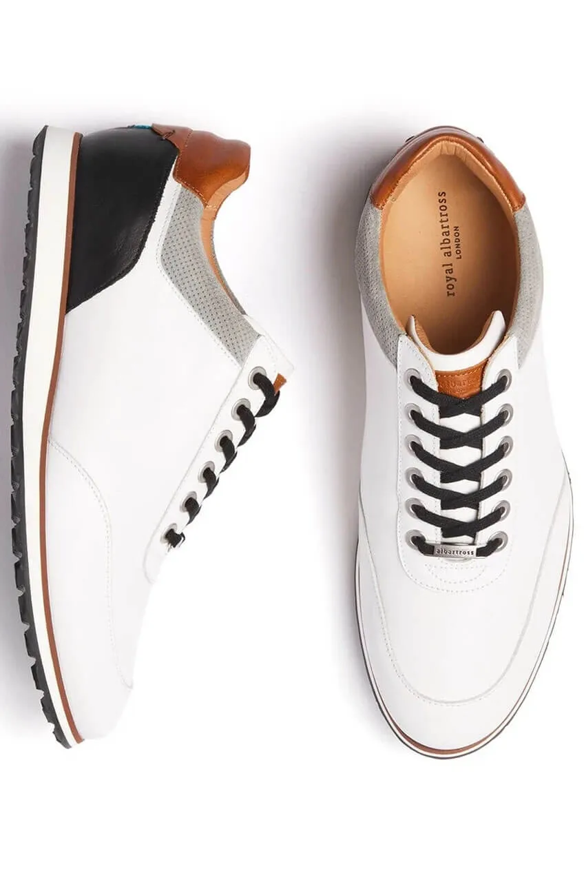 Men's Royal Albartross Golf Shoes | The Richmond White/Mocha