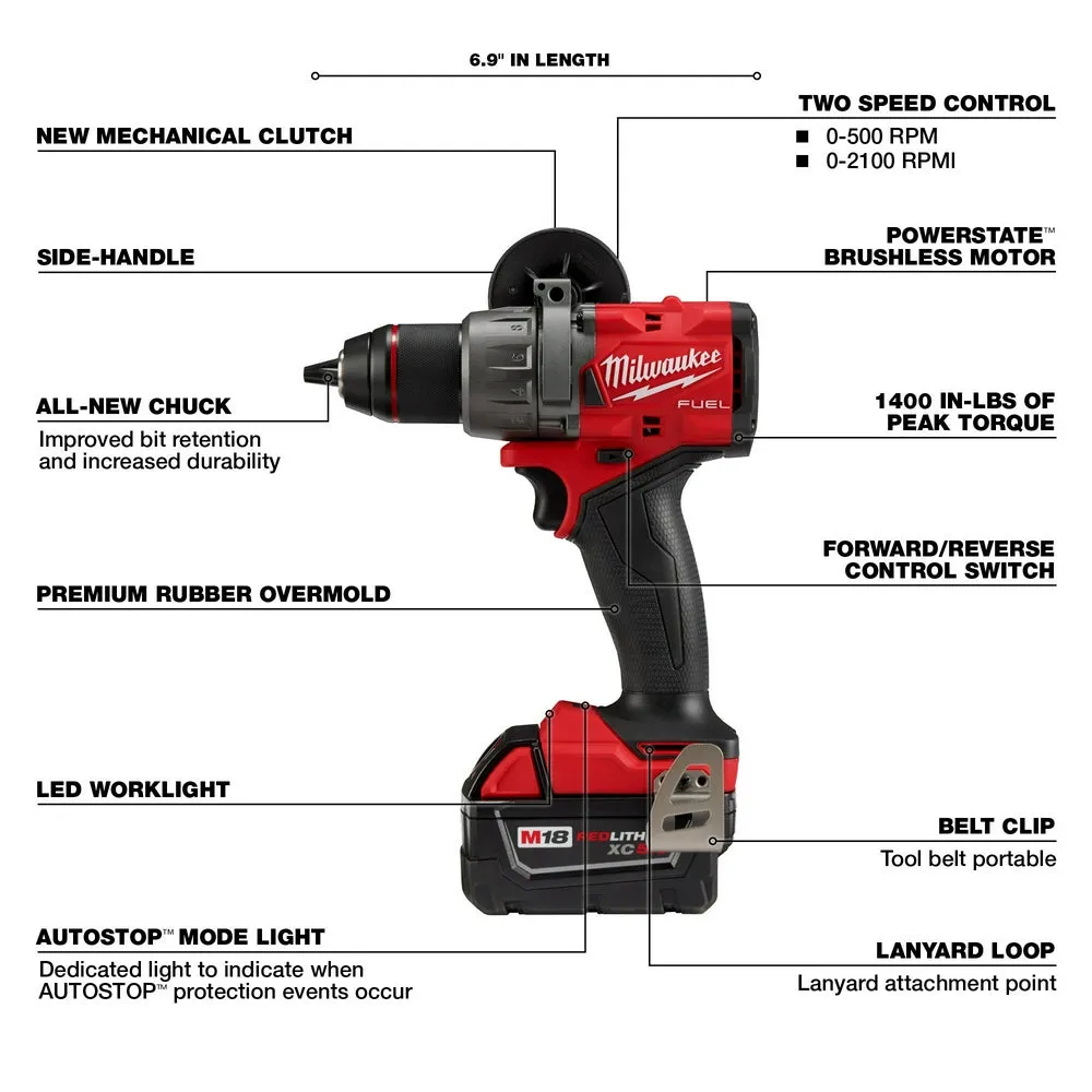 Milwaukee 2903-22 M18 FUEL 1/2" Drill/Driver Kit